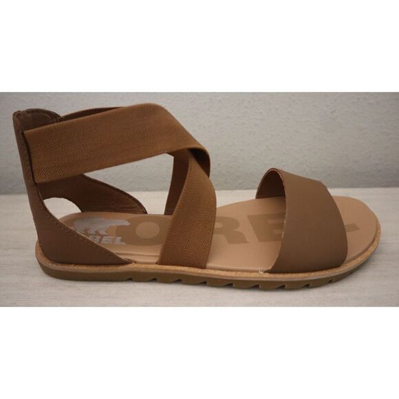 Sorel Women's Sz 7.5 Velvet Tan Leather Ella II Pull-On Sandals - Picture 7 of 11